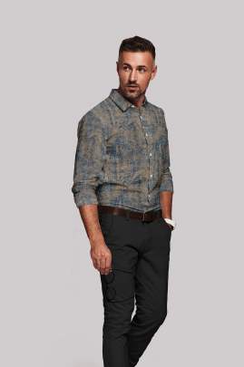Printed Linen Full Sleeves Shirt