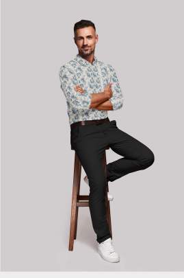 Printed Linen Full Sleeves Shirt 1